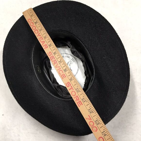 WESTERN EXPRESS Felt Stetson Hat Men 7 Cowboy Westworld Man in Black Gold Trim - Picture 13 of 14